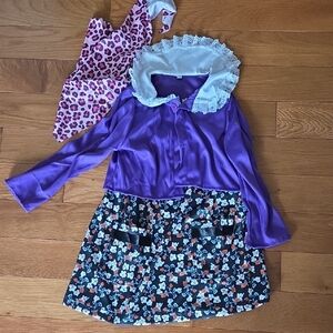 Purple and Black Girls Old Lady Costume
